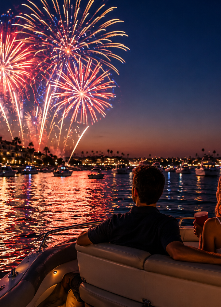 Fireworks Newport Harbor